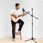 Amazon Basics 3 Leg Mic Stand | Stable and Flexible | Slip Resistant