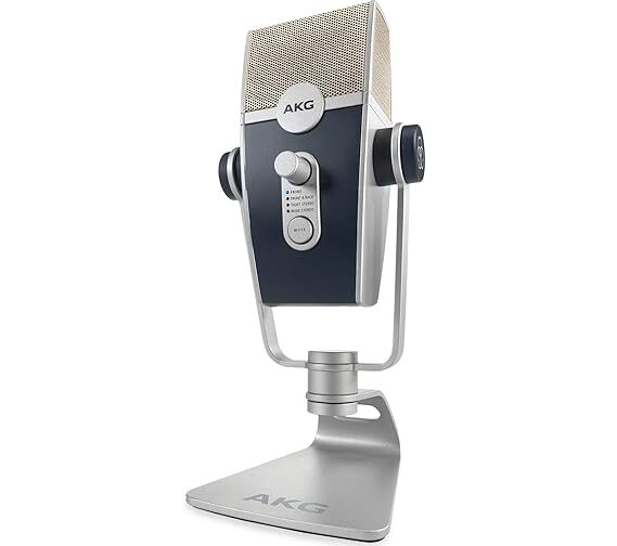 AKG Lyra Ultra-HD USB-C condenser microphone with desktop stand for podcasting and streaming