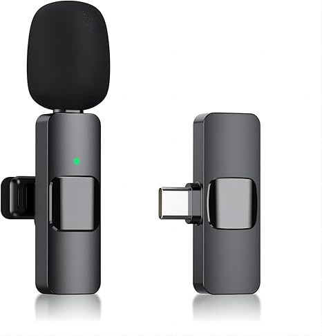 BESTOR Wireless Lavalier Microphone with Type-C for Android & iPhone