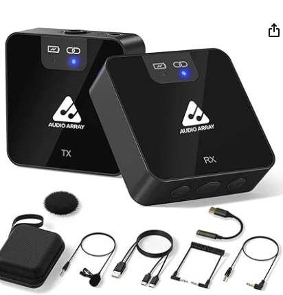 Audio Array AM-W11 Wireless Mic - Upto 4hr Battery & 60m Range - Vo