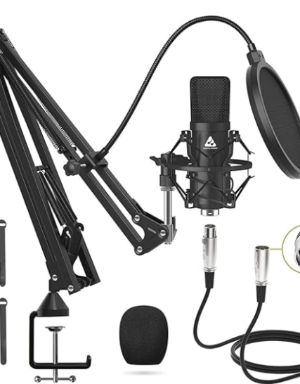 Audio Array AM-C2 XLR Condenser Microphone Kit - Boom Arm, 2M Cable