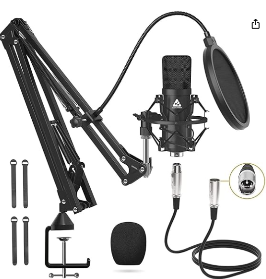Audio Array AM-C2 XLR Condenser Microphone Kit - Boom Arm, 2M Cable