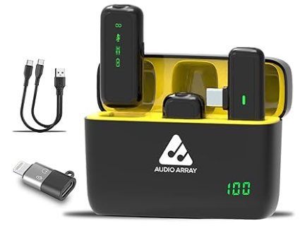 Audio Array AM-W17 Dual Wireless Lapel Mic-in-Built ANC, Plug N Pla