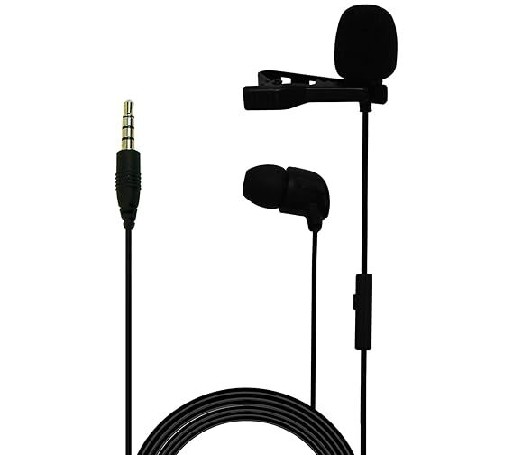 JBL CSLM30 Lavalier Microphone with earphone and clip