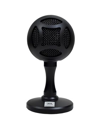 JBL CSUM06 Mini USB Mic with cardioid pickup, mute button, and metal stand for content creation