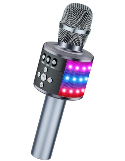 BONAOK Wireless Karaoke Mic with LED