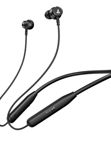Experience non-stop entertainment with boAt Rockerz 113 Bluetooth Neckband Earphones. Enjoy 40 hrs playback, ENx noise-free calls, BEAST gaming mode & ASAP fast charging for 10 hrs playtime in 10 mins.