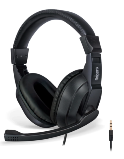 FINGERS S10 Wired Headphone On-Ear with Built-in Adjustable Mic