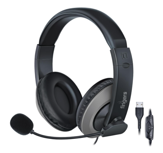 FINGERS USB-Meet H2 Wired Headphones with Mic