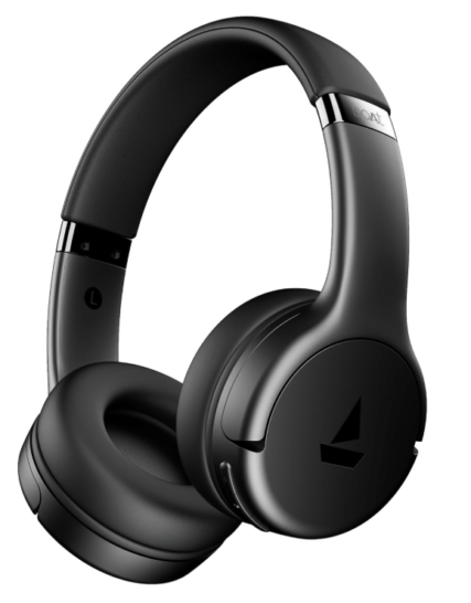 Enjoy powerful bass and long-lasting comfort with boAt Rockerz 411 Bluetooth Headphones. Get 40 hrs playtime, ENx noise-free calls, 40 ms BEAST gaming mode, and boAt Signature Sound with Bluetooth v5.4.