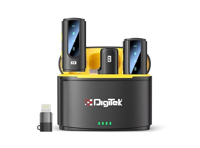 Digitek DWM-112 2-in-1 Wireless Mic System with Noise Reduction & 50M Range