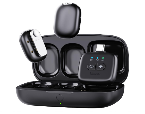 ULANZI A30 Tiny Mic Magnetic Wireless Lavalier Microphone for iPhone, Android, DSLR & PC