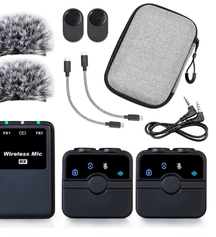 Wynwood Sound CreatorMic Mini Wireless Lavalier Microphone for iPhone, Android, DSLR & PC