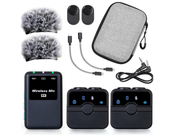 Wynwood Sound CreatorMic Mini Wireless Lavalier Microphone for iPhone, Android, DSLR & PC